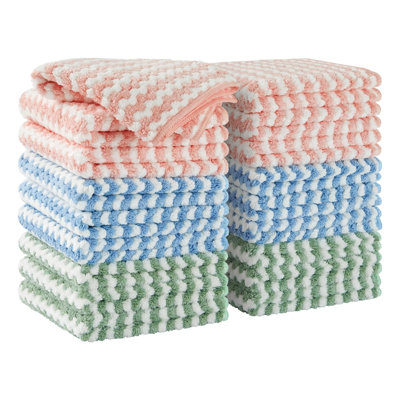 🔥10-Pack Microfiber Cleaning Cloths - Super Absorbent - Multiple Colors