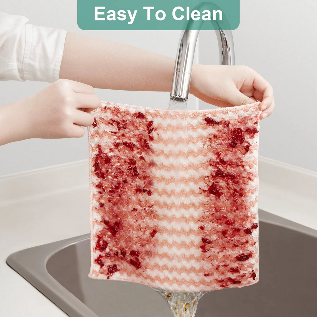🔥10-Pack Microfiber Cleaning Cloths - Super Absorbent - Multiple Colors