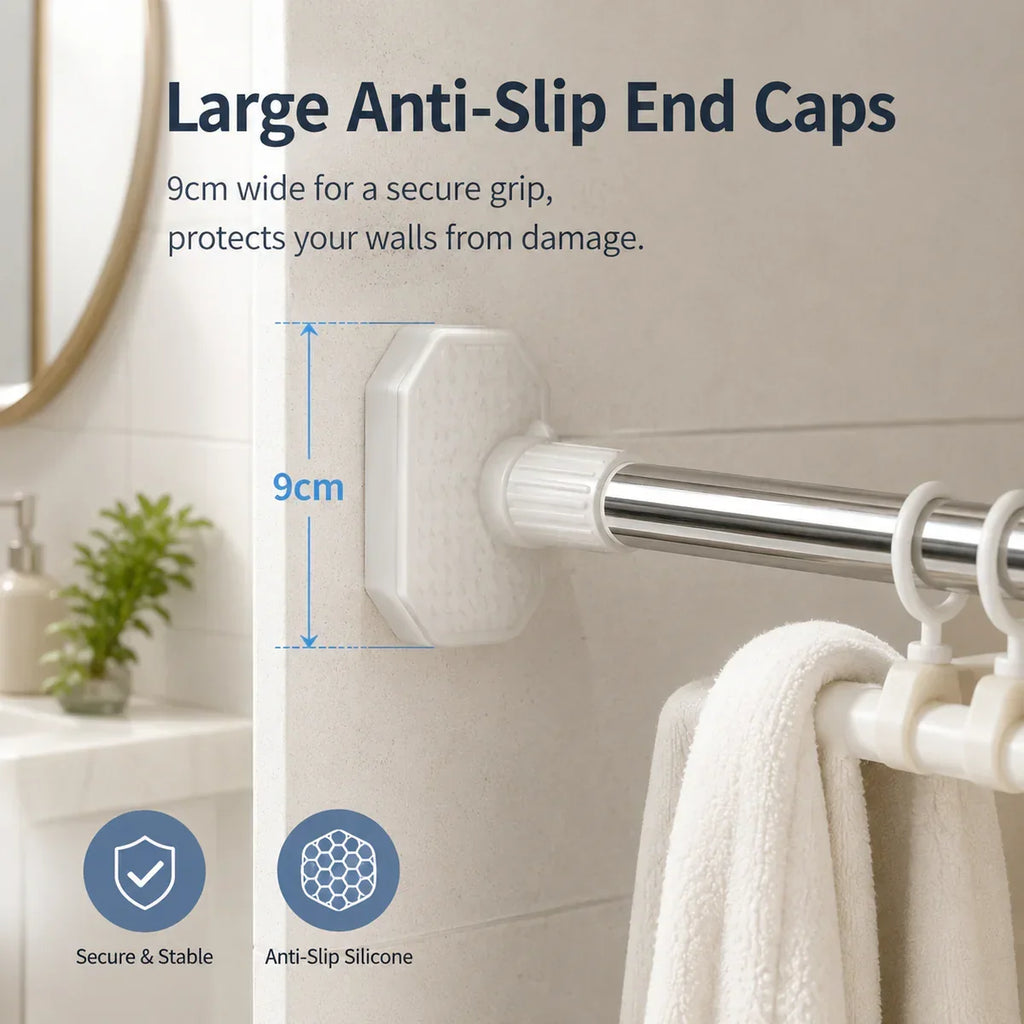 Drill-Free Adjustable Tension Rod – Expand Storage Without Wall Damage