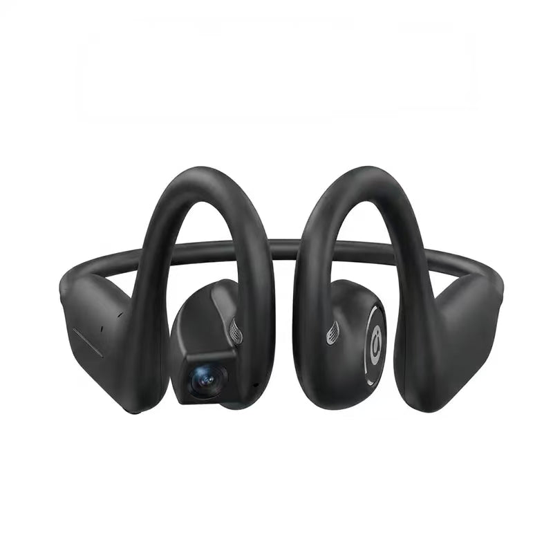G206 On-Ear Wireless Bluetooth Headset - Audio Device with 8MP EIS Stabilized Camera, First-Person Perspective, Waterproof Headphones