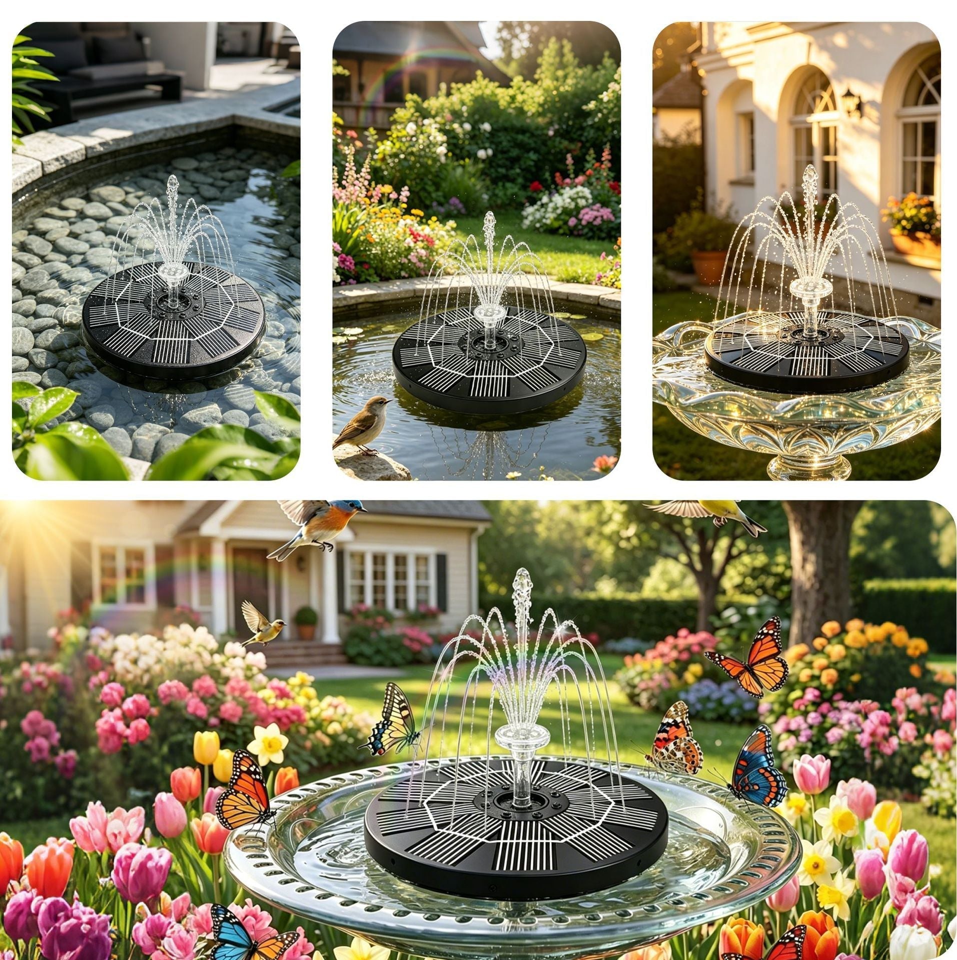 Solar-Powered LED Pool Fountain - Perfect Upgrade for Your Swimming Pool