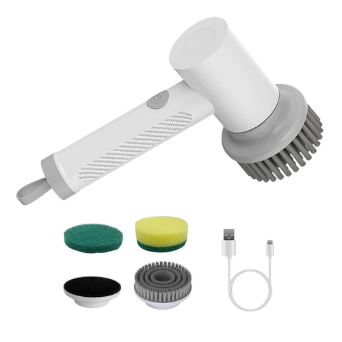 Electric Handheld Spin Scrubber Cordless Cleaning Brush with 2 Rotating Speeds