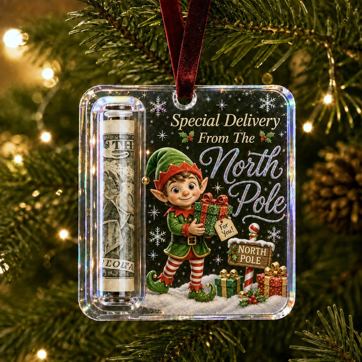 Christmas Cash Gift Ornament- Make Cash Feel Like A Real Christmas Gift💵