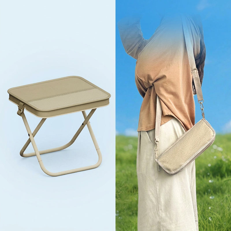 Portable Folding Stool with Handbag Design--No more sore legs